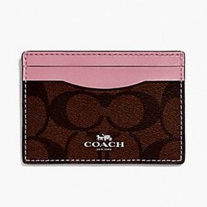 New With Tags COACH Signature Card Case F63279